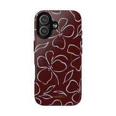 Blue & Cherry Floral Magnetic Phone Case by etchd, view 25