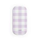 Lilac & White Gingham Agarre clipsable para móvil
