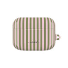 Green & Pink Striped Custodia per AirPods