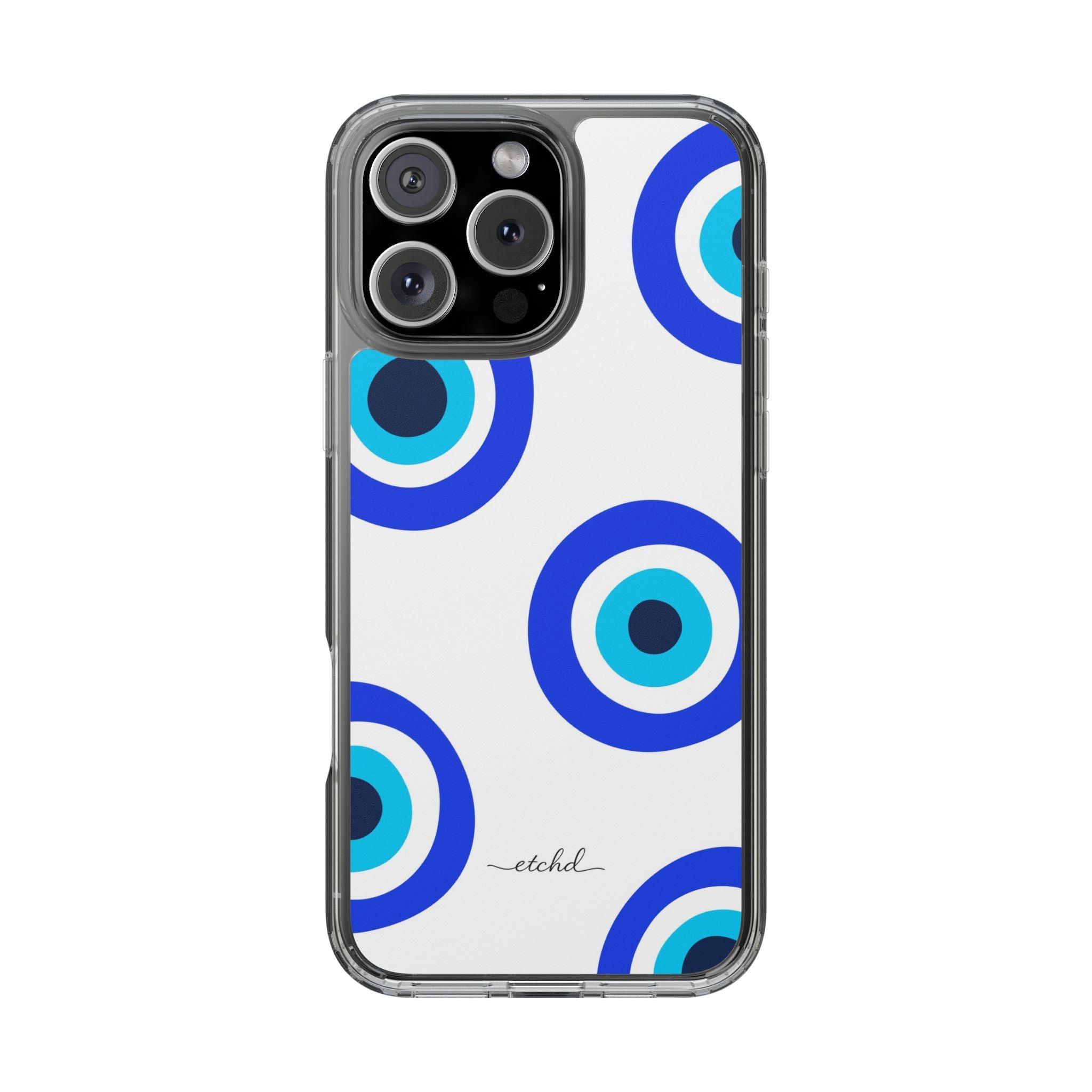 Abstract Evil Eye Clear Phone Case by etchd