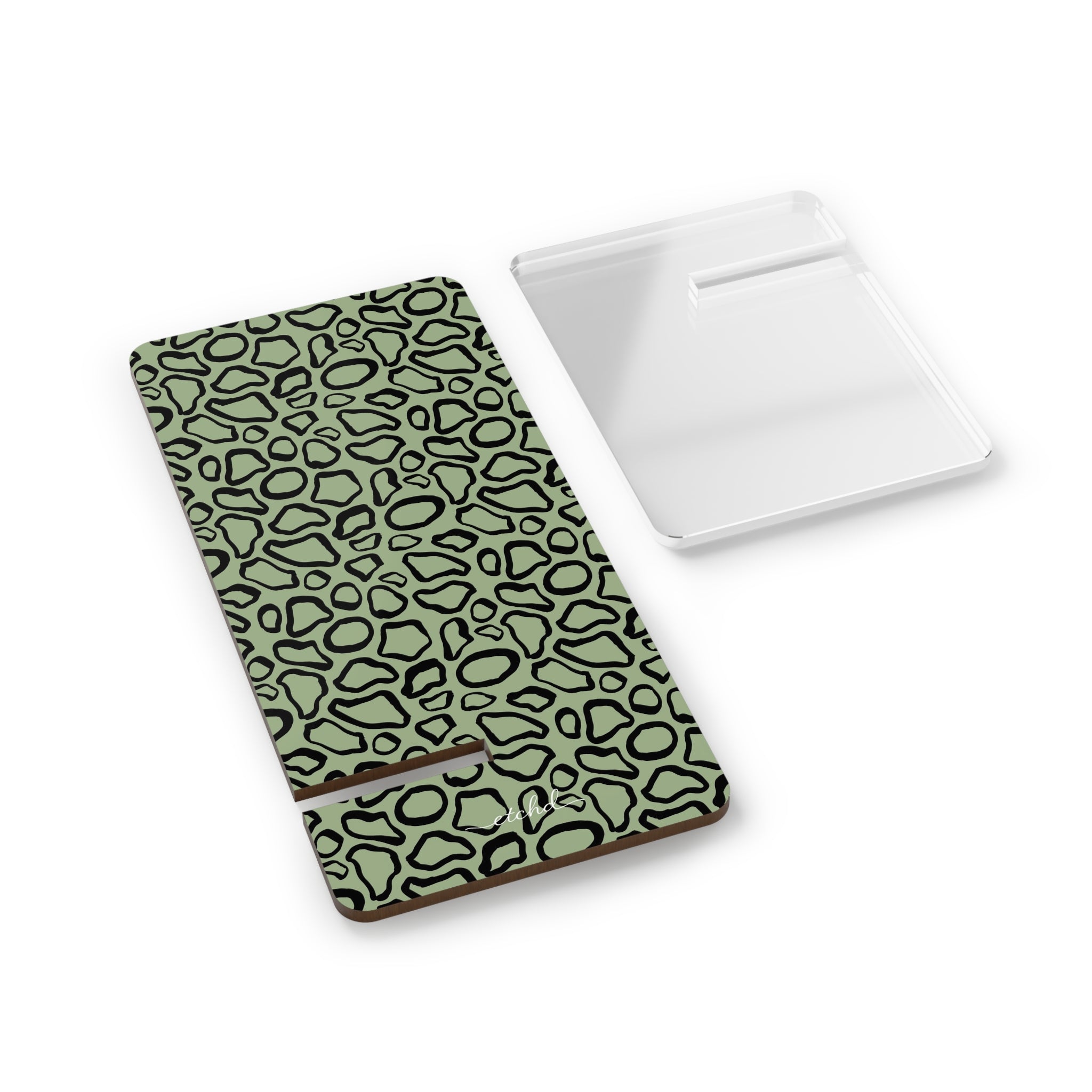 Abstract Print Sage Phone Stand by etchd, view 2