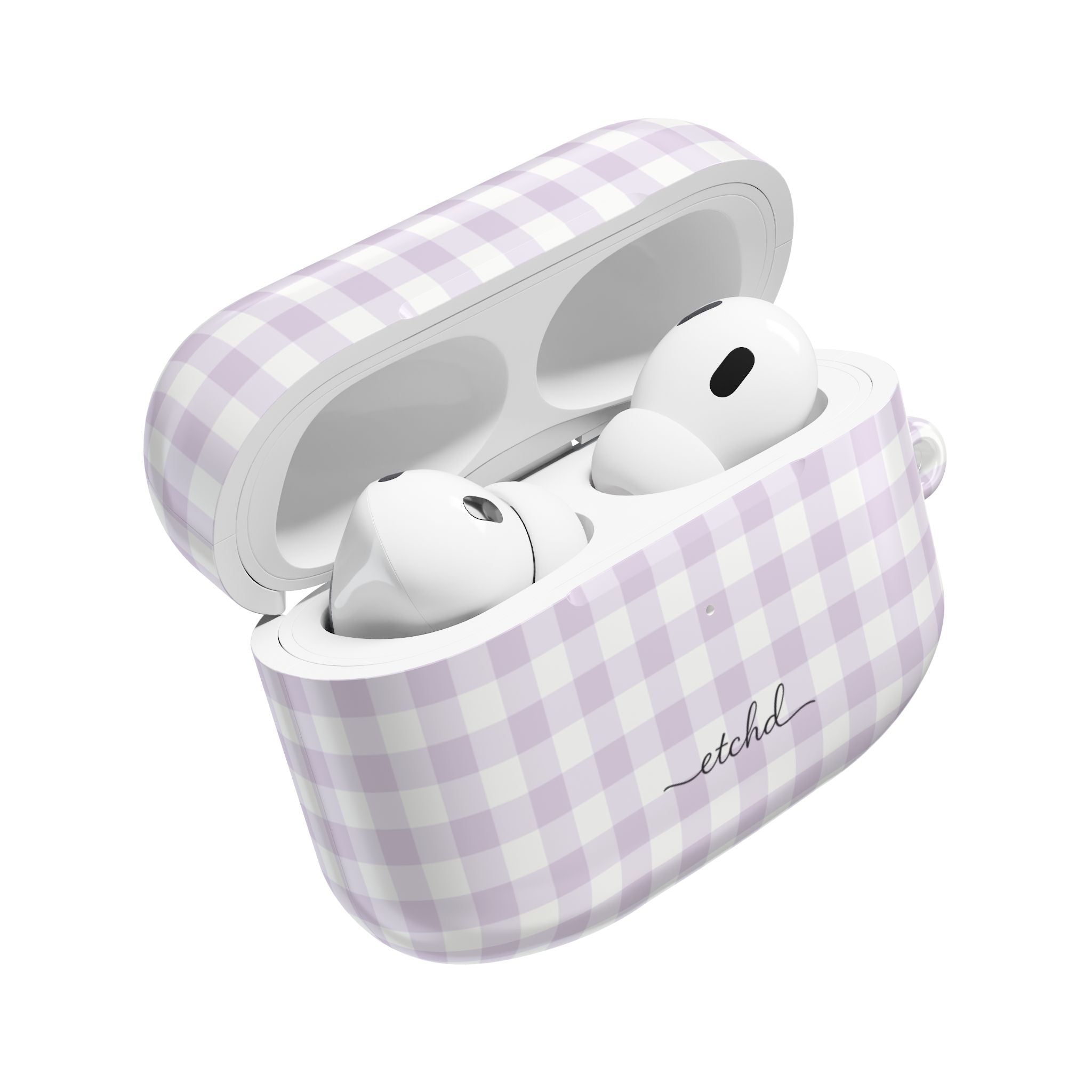 Lilac & White Gingham AirPod Case by etchd, view 9