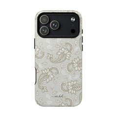 Beige Paisley Magnetic Phone Case by etchd, view 31