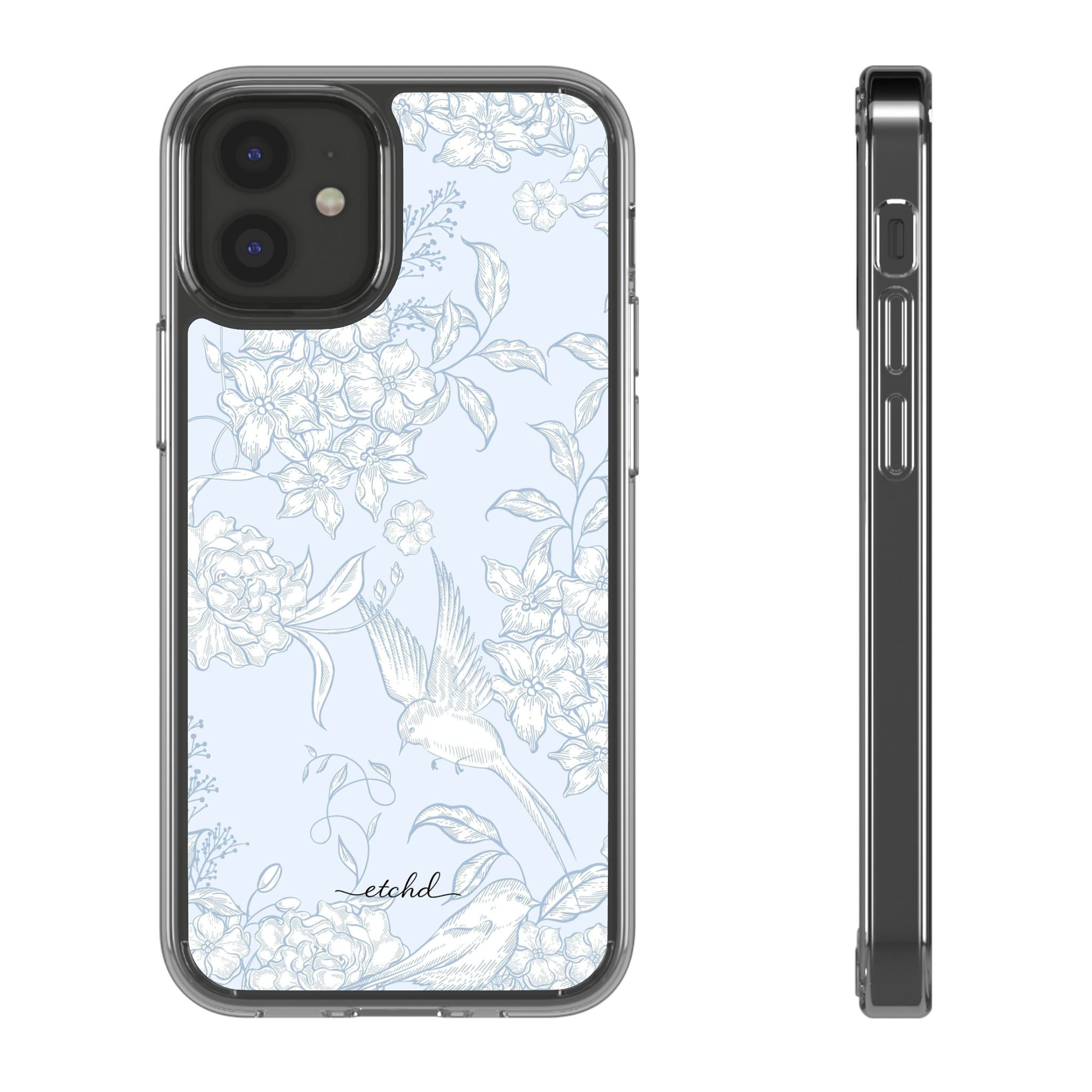 Hummingbird Bloom Clear Phone Case by etchd, view 2