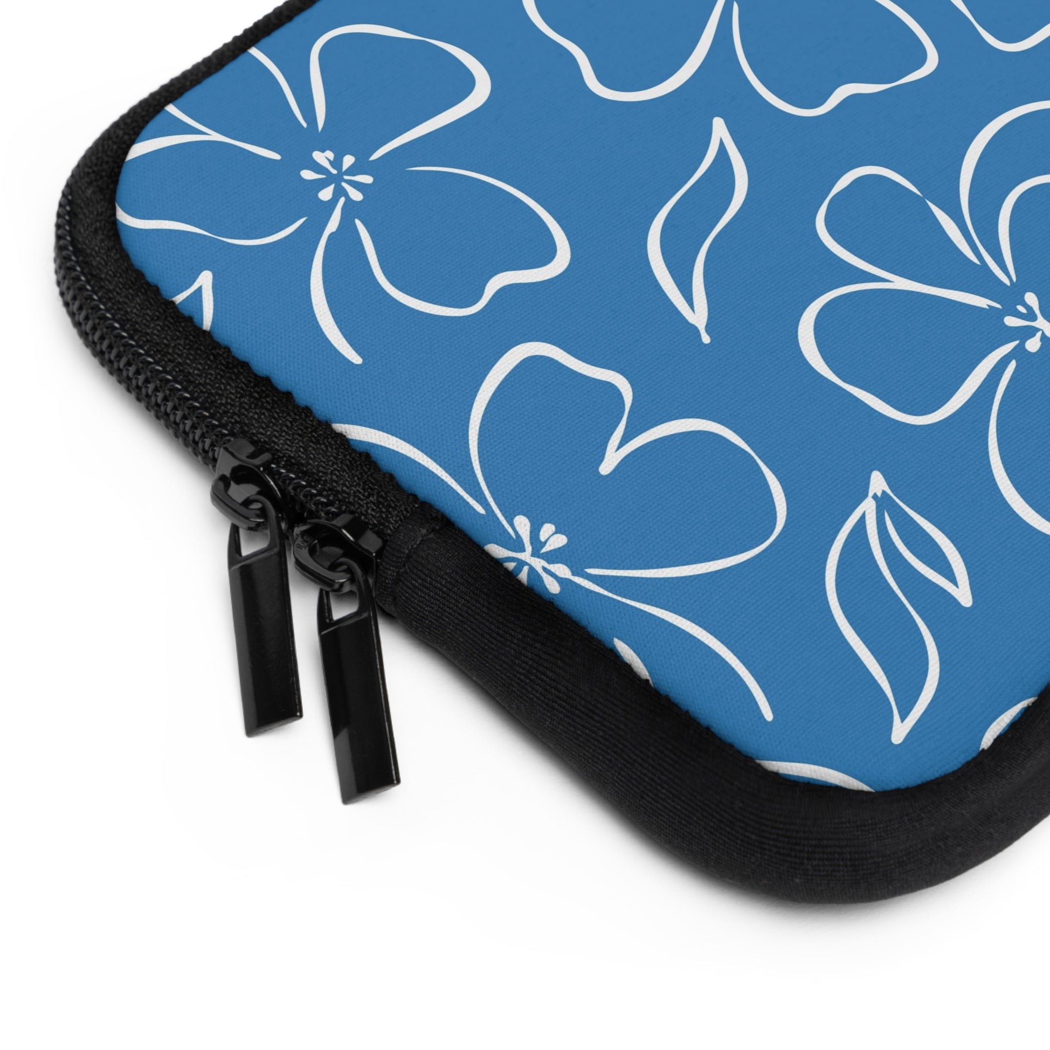 Cerulean & White Floral Laptop Sleeve by etchd, view 12