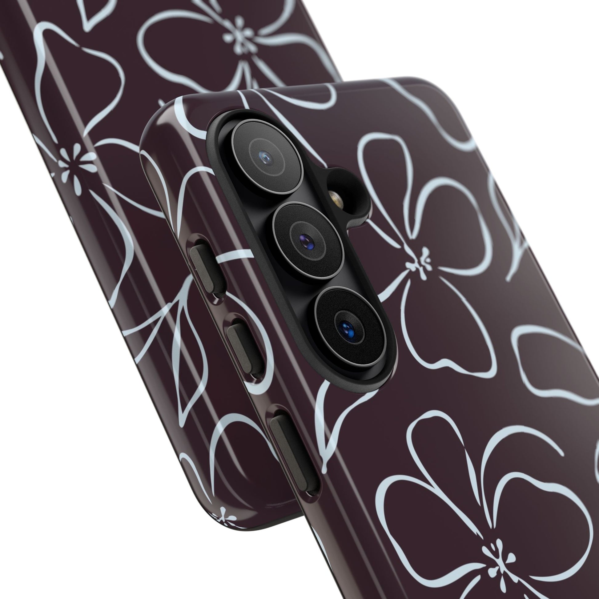 Plum & Blue Floral Phone Case by etchd, view 209