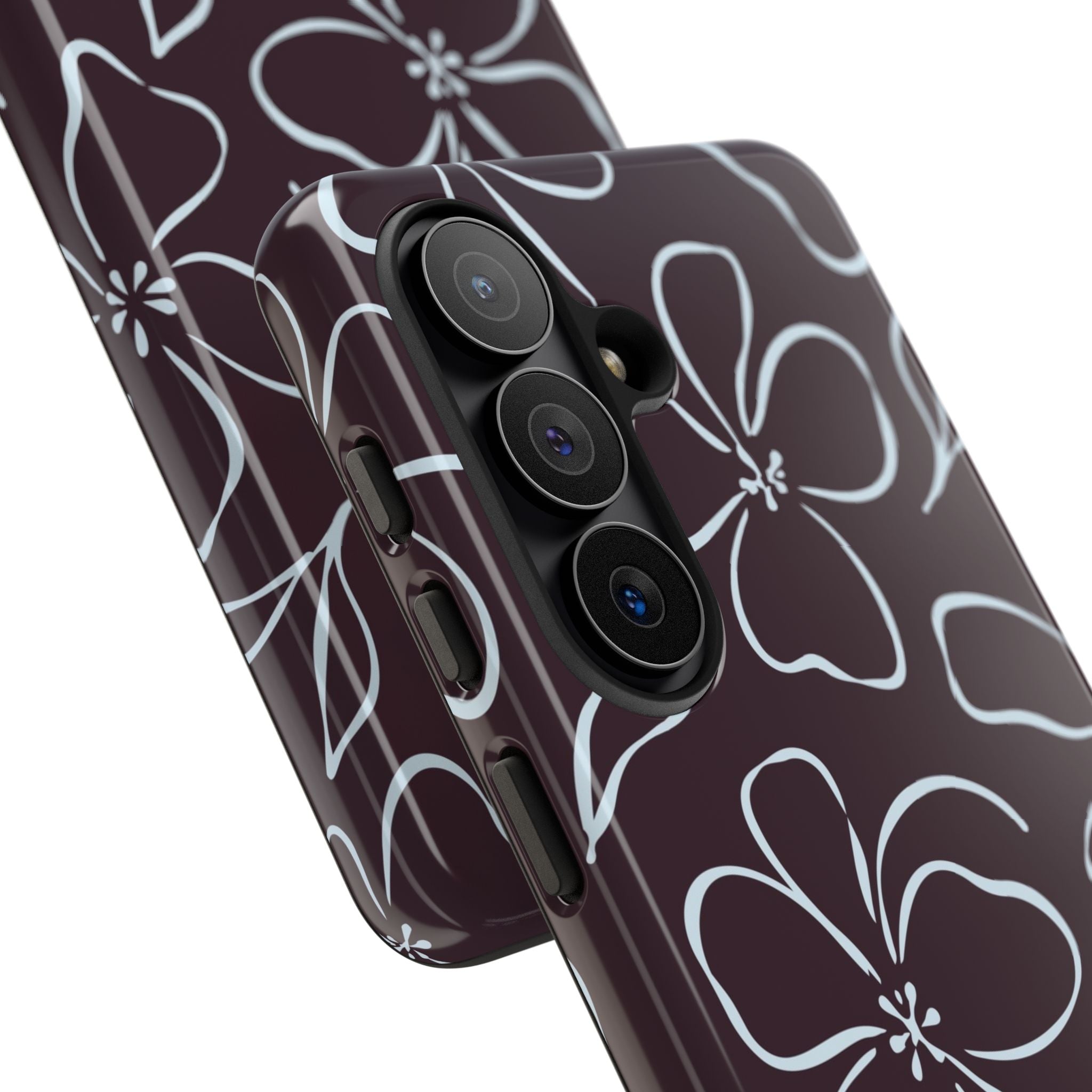 Plum & Blue Floral Phone Case by etchd, view 209