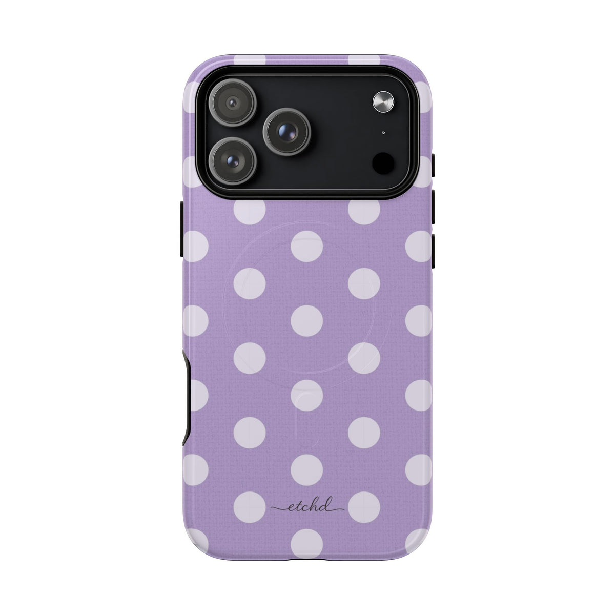 Cream & Lilac Polka Dot Magnetic Phone Case by etchd, view 31