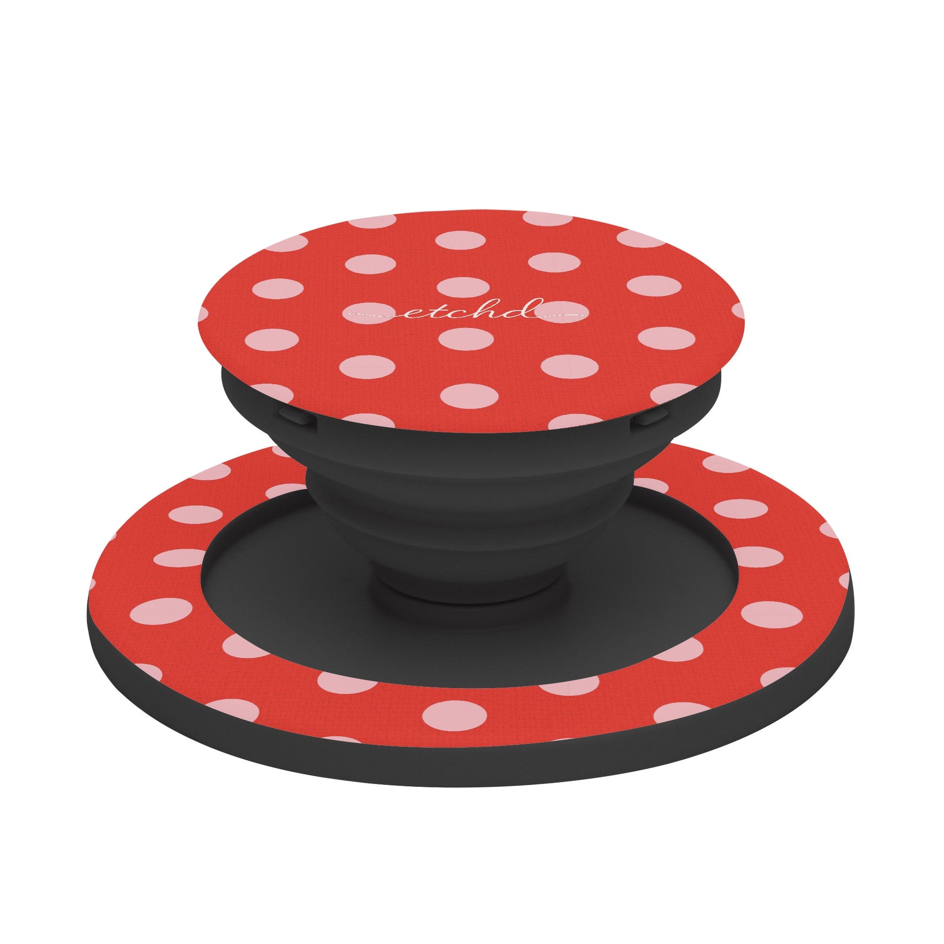 Blush And Poppy Polka Dot Phone Grip And Stand by etchd, view 6