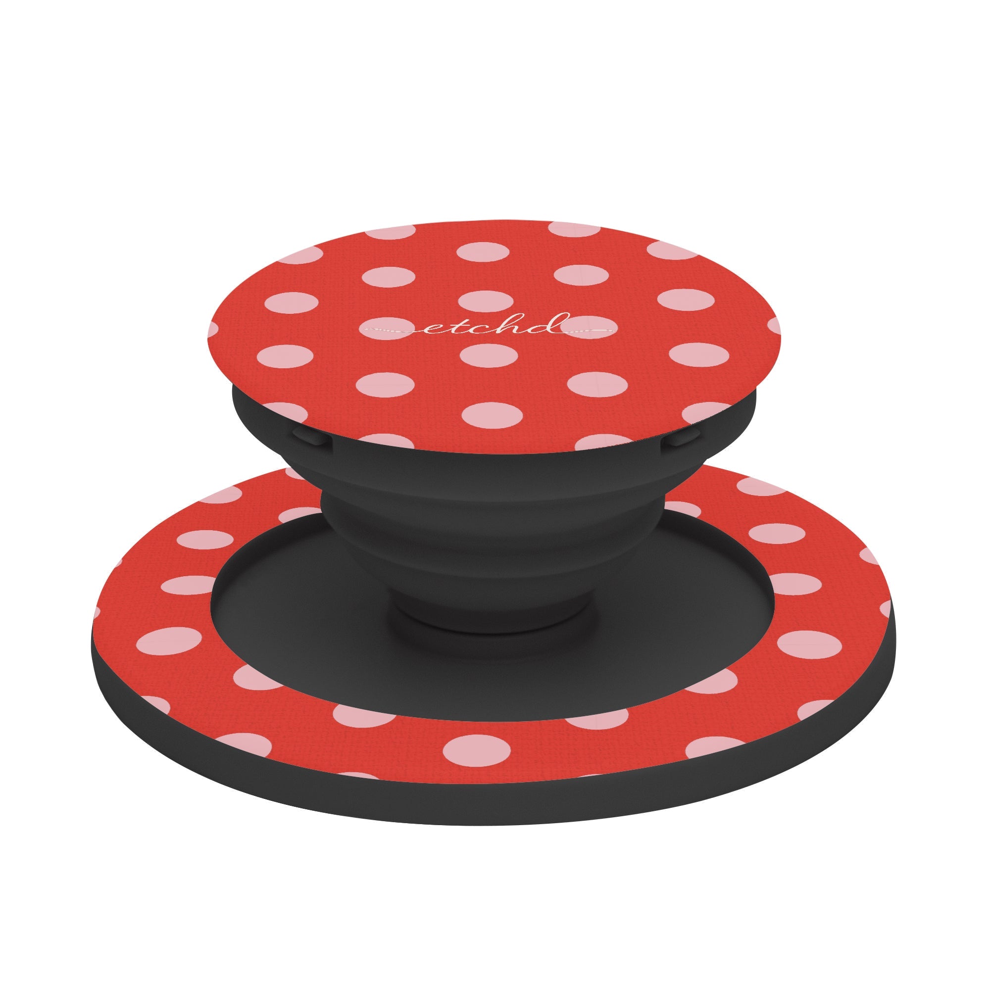 Blush And Poppy Polka Dot Phone Grip And Stand by etchd, view 6