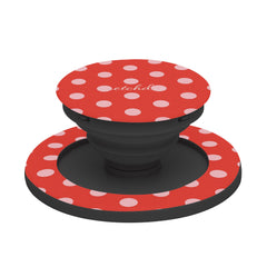 Blush And Poppy Polka Dot Phone Grip And Stand by etchd, view 6