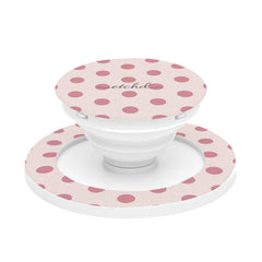 Blush Polka Dot Phone Grip And Stand by etchd