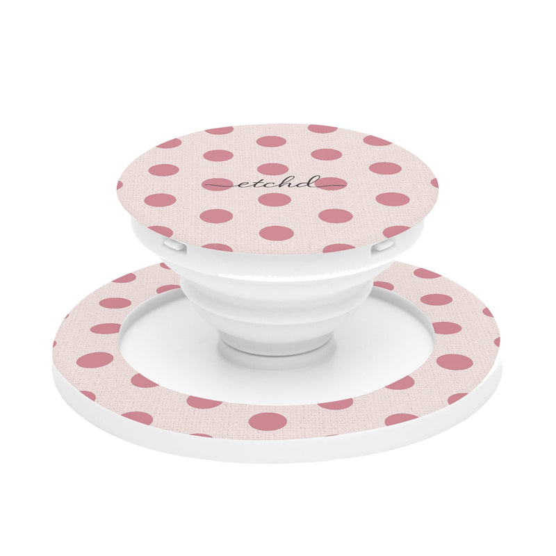 Blush Polka Dot Support et Béquille pour Téléphone-zoom-
