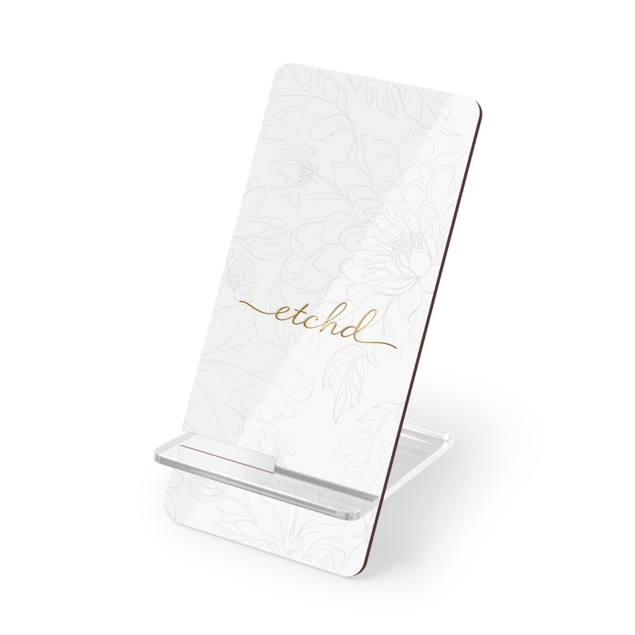 Etchd Signature White Phone Stand