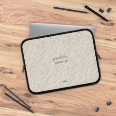 Beige Zebra Laptop Sleeve by etchd, view 5