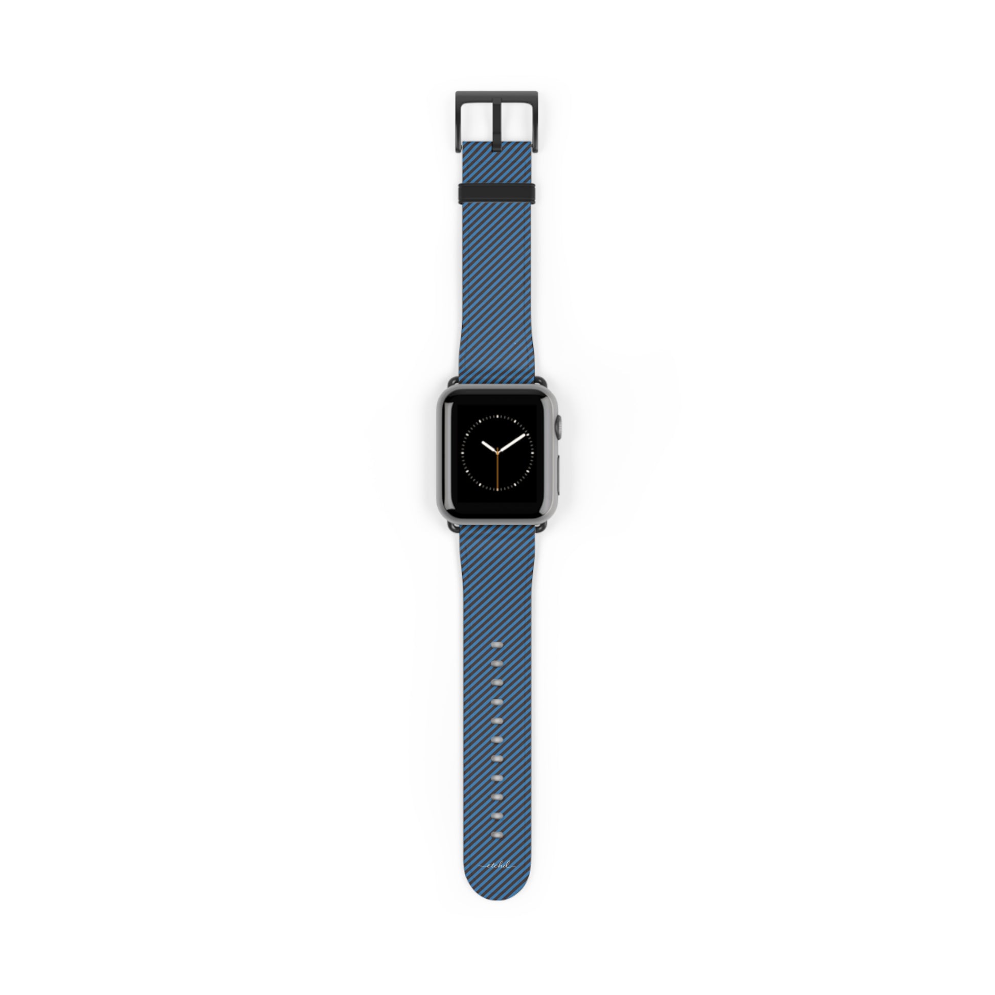 Espresso And Cerulean Diagonal Smartwatch Strap by etchd