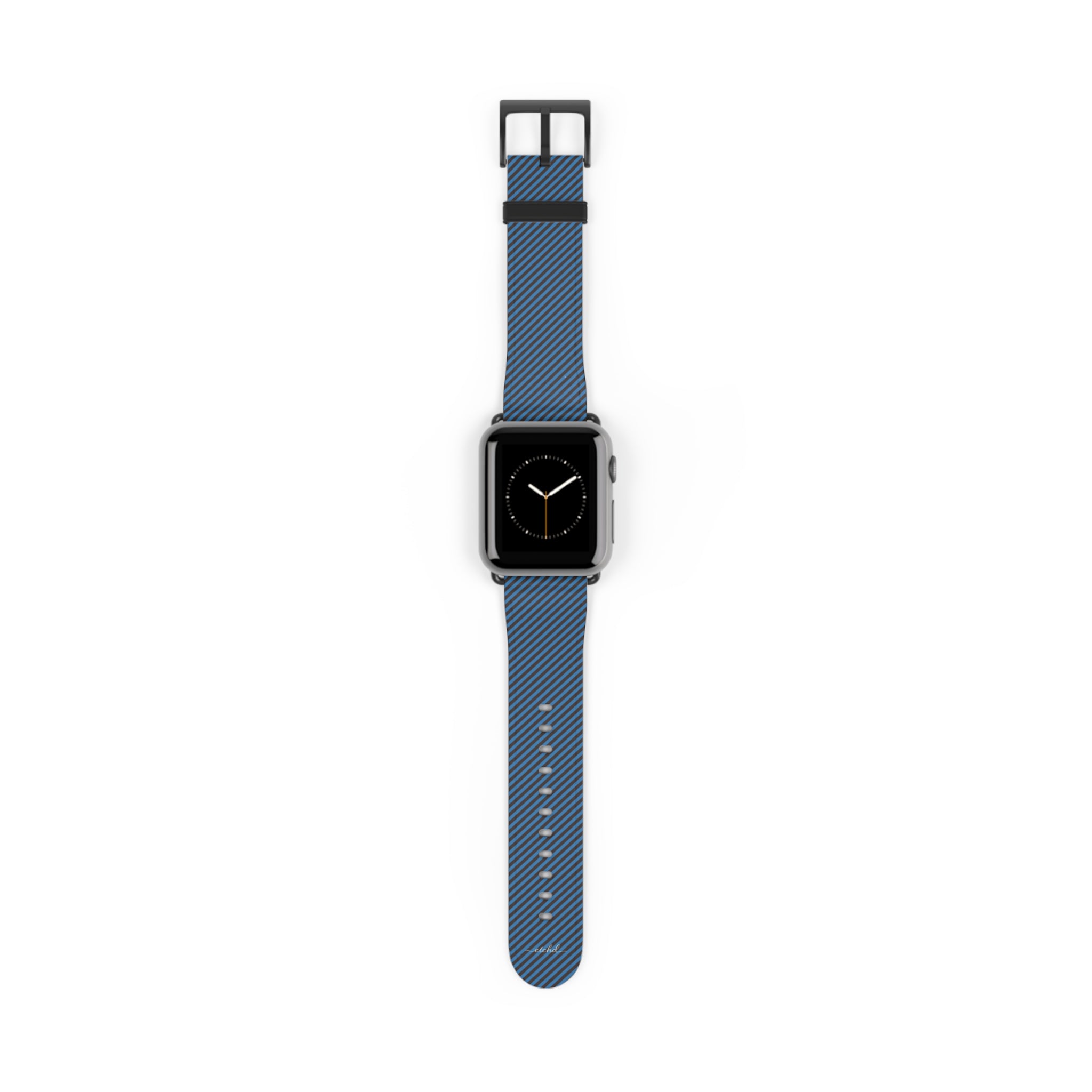 Espresso And Cerulean Diagonal Smartwatch Strap by etchd