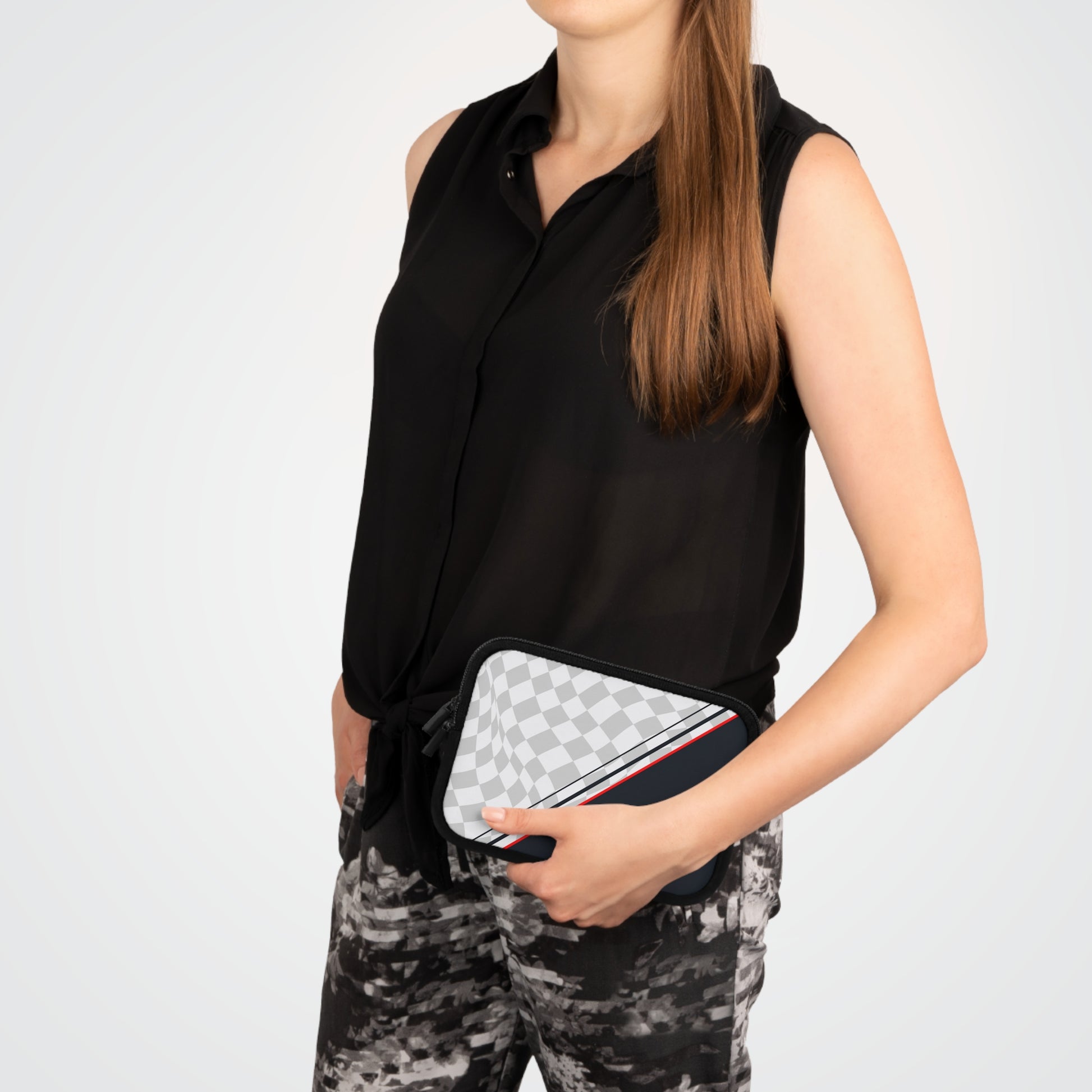 Checkered Flag Laptop Sleeve by etchd, view 15