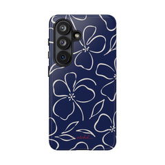 Navy & Cream Floral Phone Case by etchd, view 61
