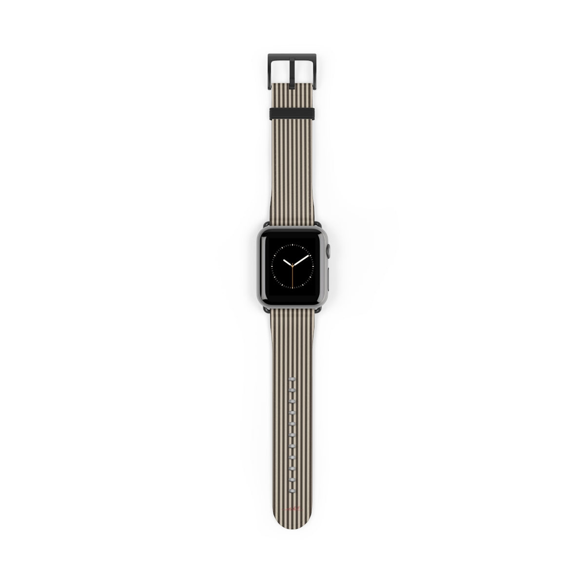 Cream & Brown Striped Correa para smartwatch de etchd