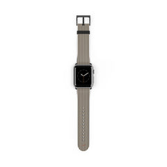 Cream & Brown Striped Cinturino per smartwatch di etchd