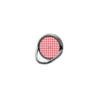 Cherry & White Gingham Anello supporto per telefono