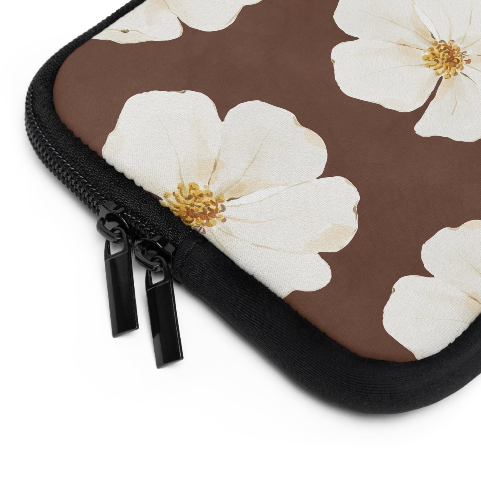 Mocha Blossom Laptop Sleeve by etchd, view 2
