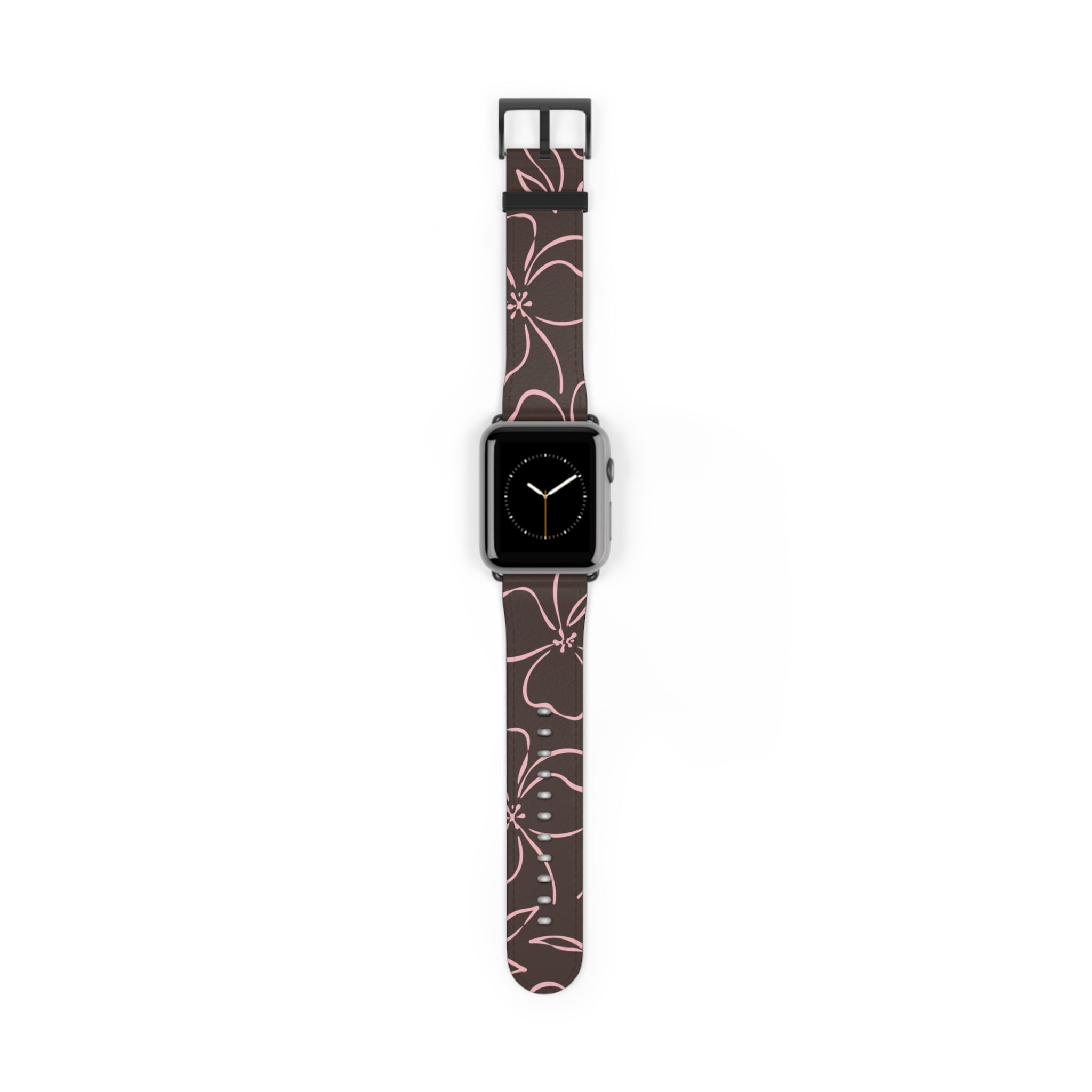 Espresso & Blush Floral Cinturino per smartwatch di etchd, vista 2
