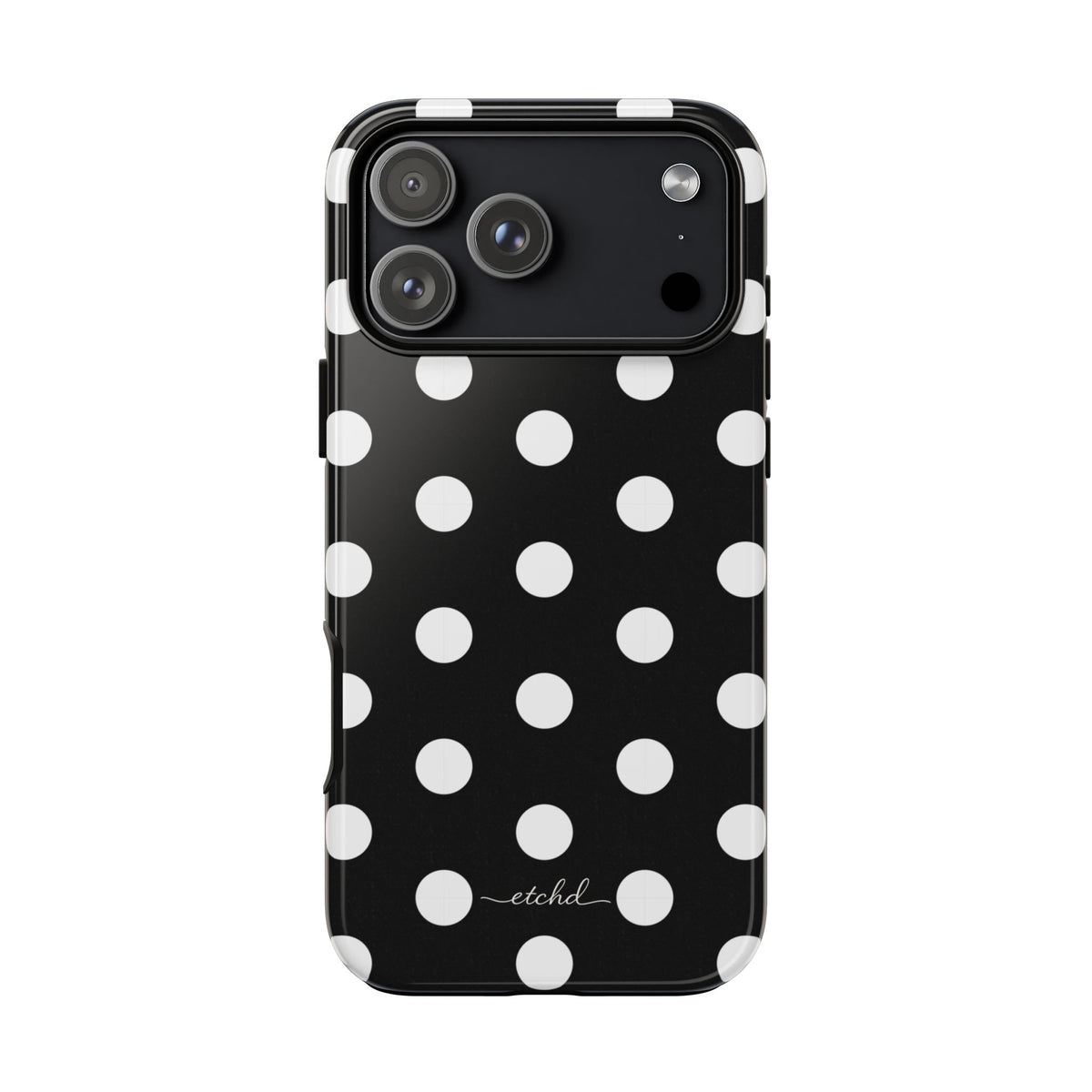 White & Black Polka Dot Phone Case by etchd, view 59
