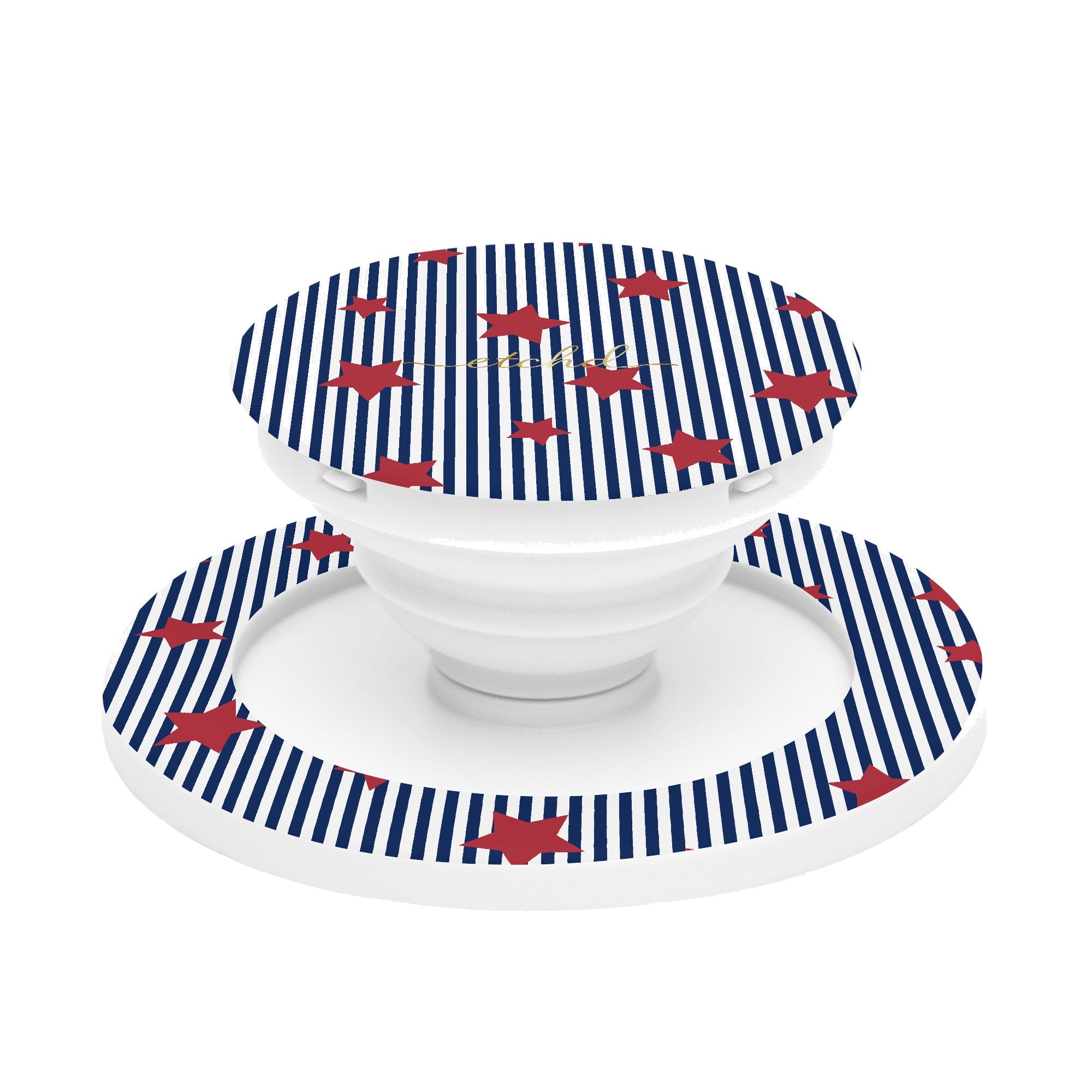 Blue Stripes & Red Stars Phone Grip And Stand by etchd