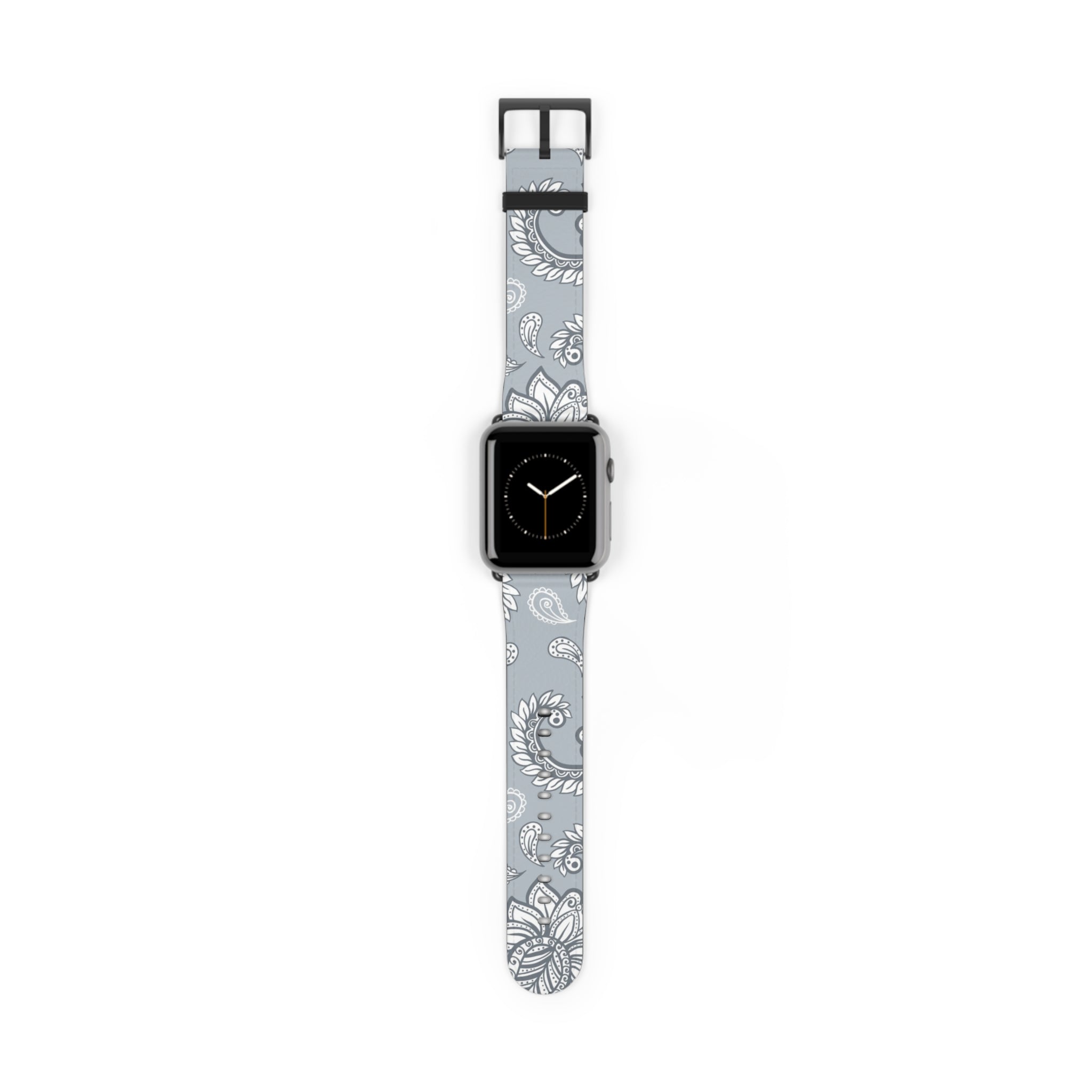 Dusty Blue Paisley Smartwatch Strap by etchd, view 2