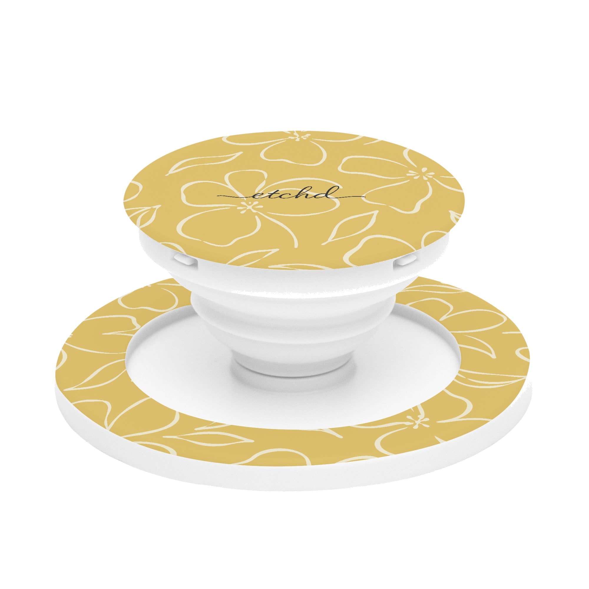 Butter & Cream Floral Phone Grip And Stand by etchd