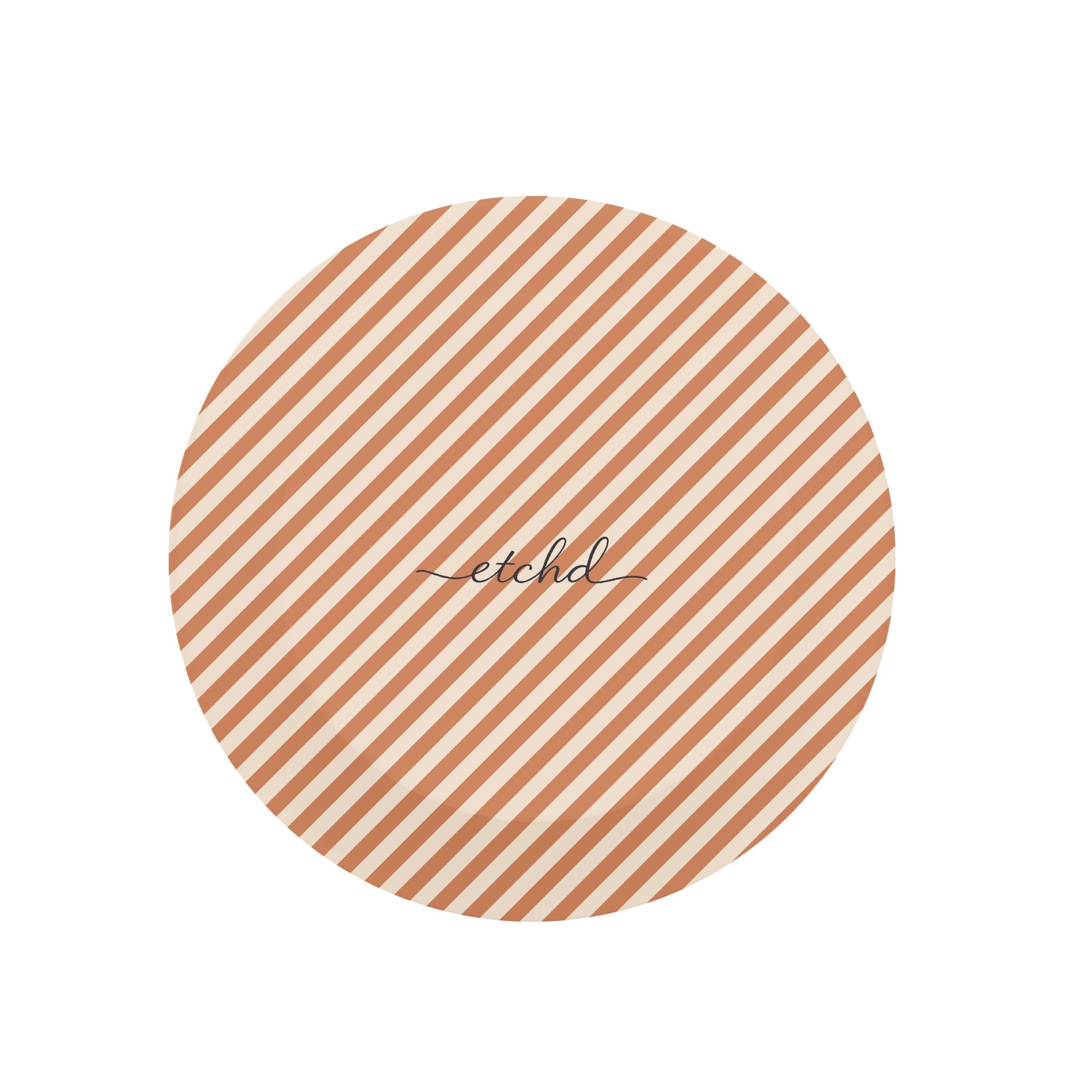 Terracotta & Cream Striped Diagonal Phone Grip And Stand by etchd, view 2