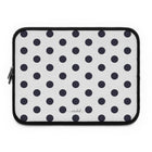 Navy & White Polka Dot Laptop Sleeve