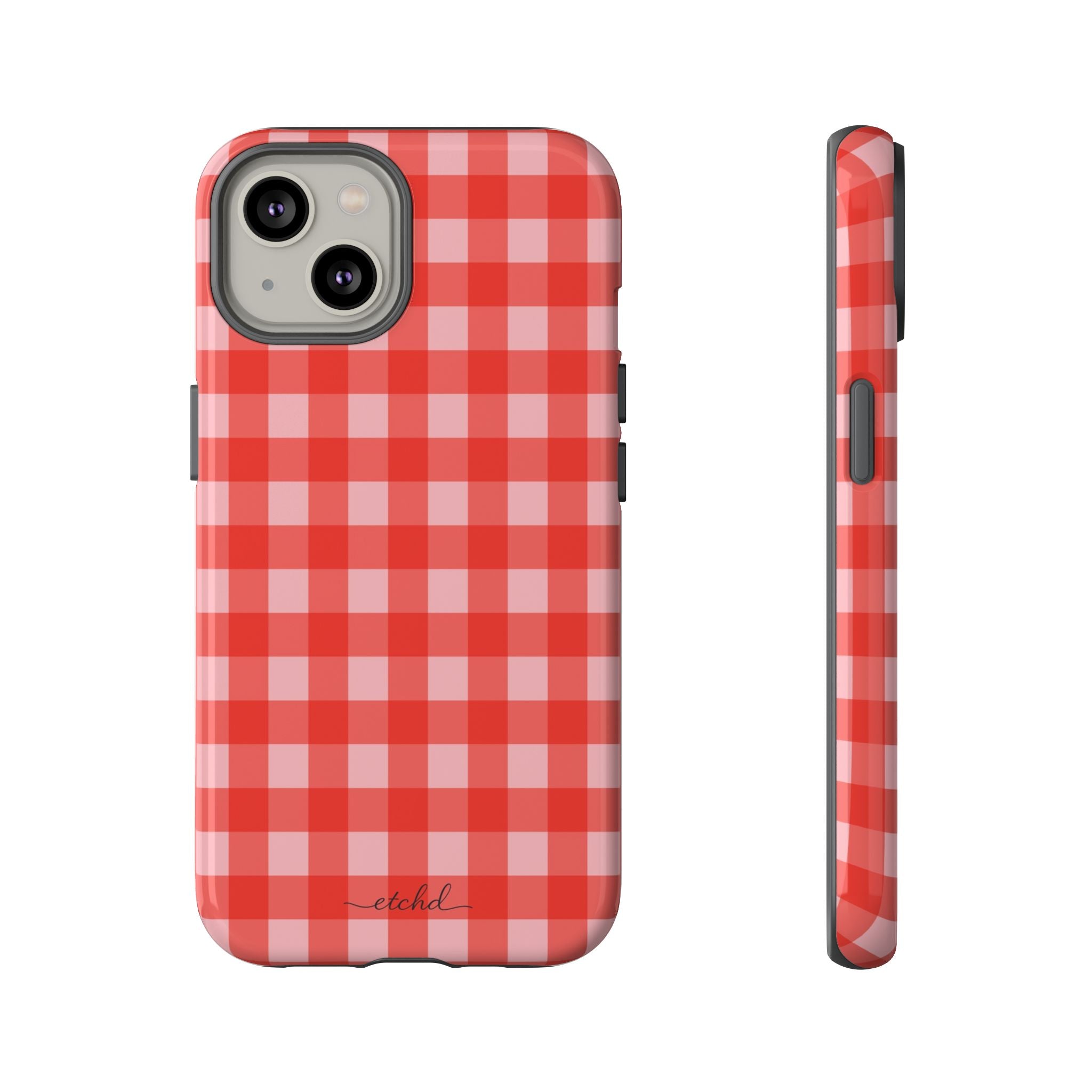 Blush & Poppy Gingham Phone Case by etchd, view 2