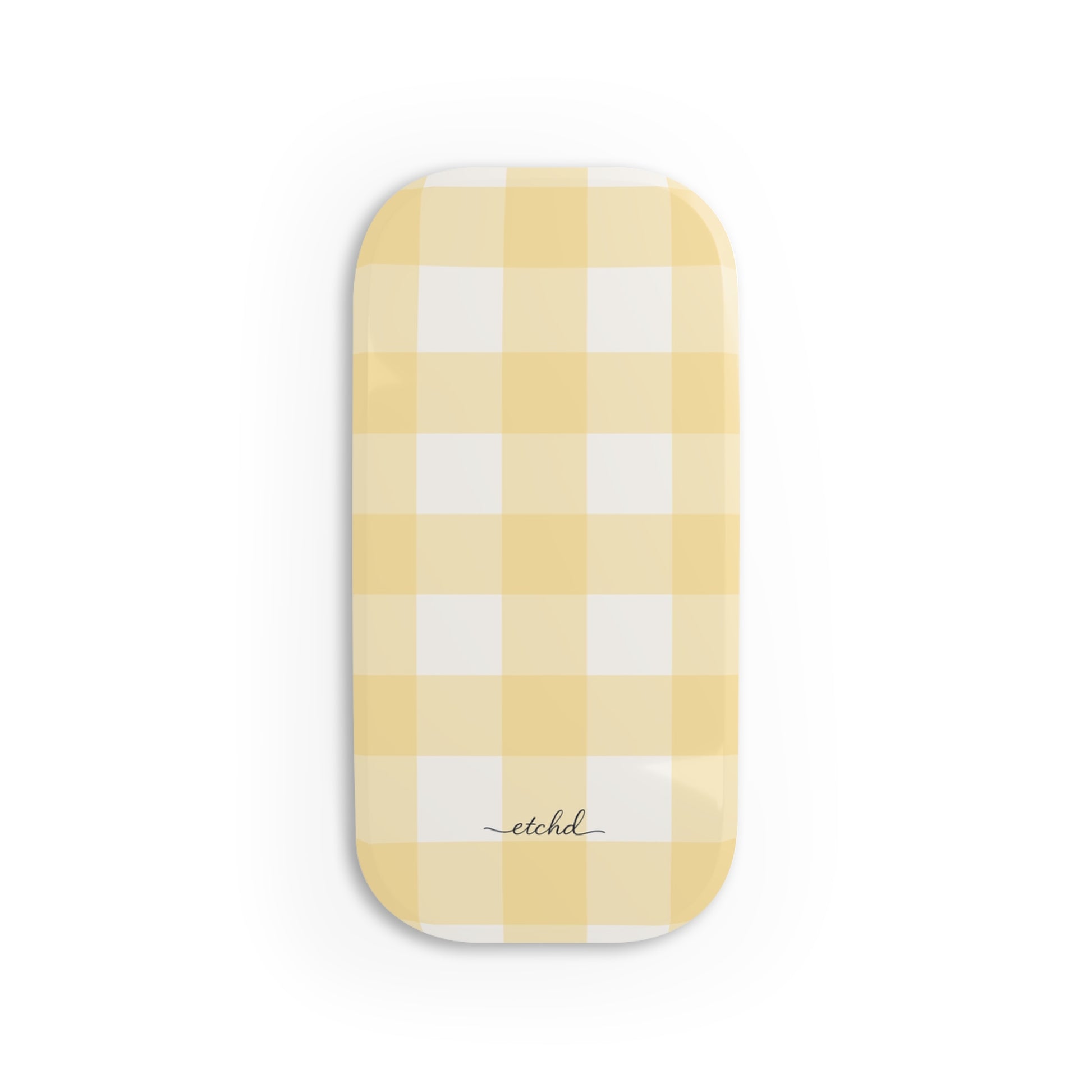 Butter Gingham Click-On Phone Grip by etchd