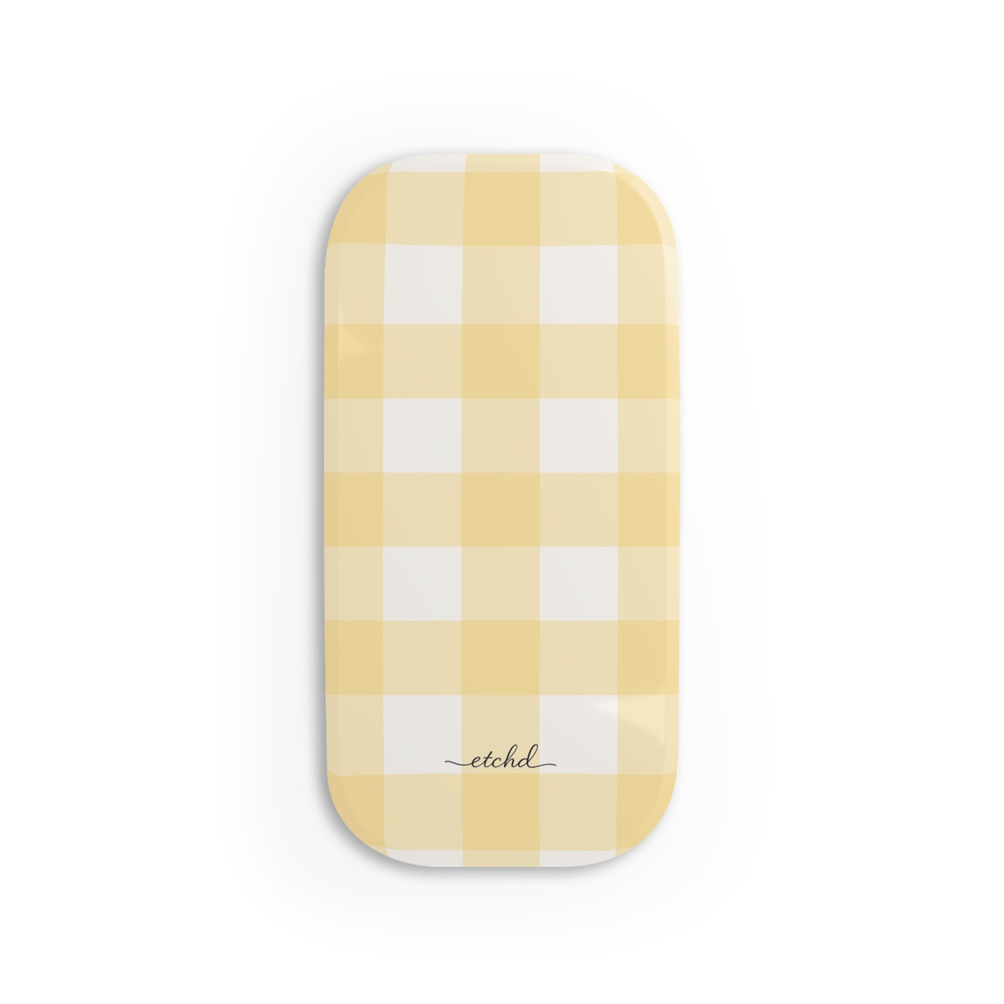 Butter Gingham Click-On Phone Grip by etchd