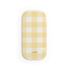 Butter Gingham Click-On Phone Grip by etchd