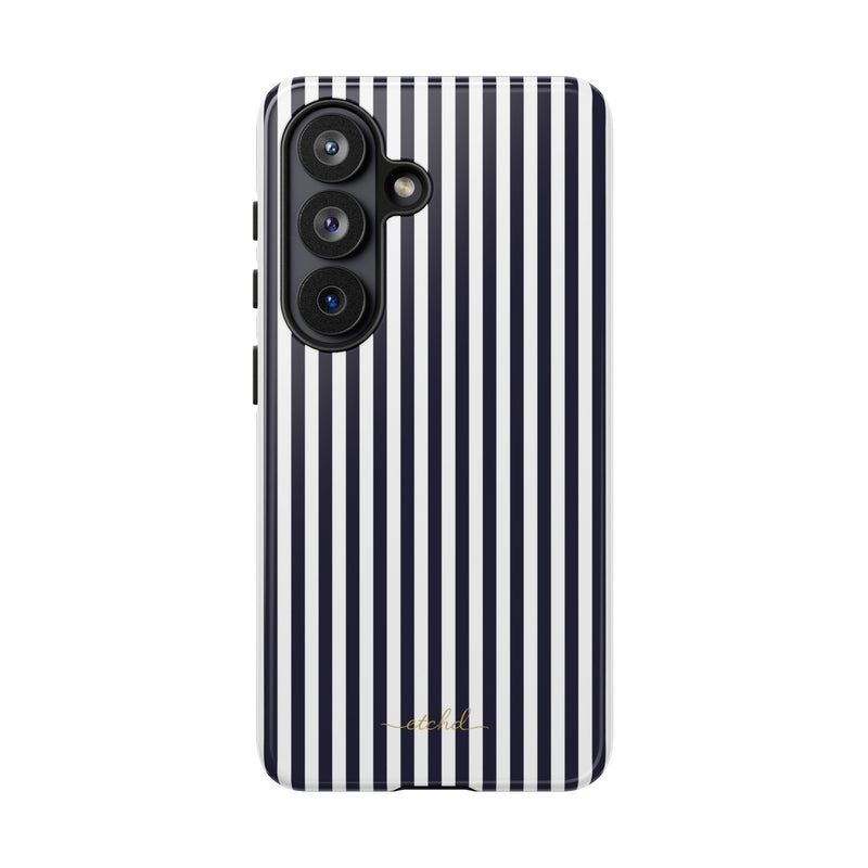 Navy & White Striped Phone Case by etchd, view 61