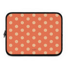 Peach & Coral Polka Dot Laptop Sleeve