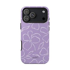 Lilac & Cream Floral Phone Case by etchd, view 59