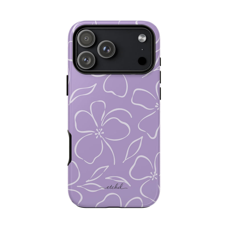 Lilac & Cream Floral Phone Case by etchd, view 59
