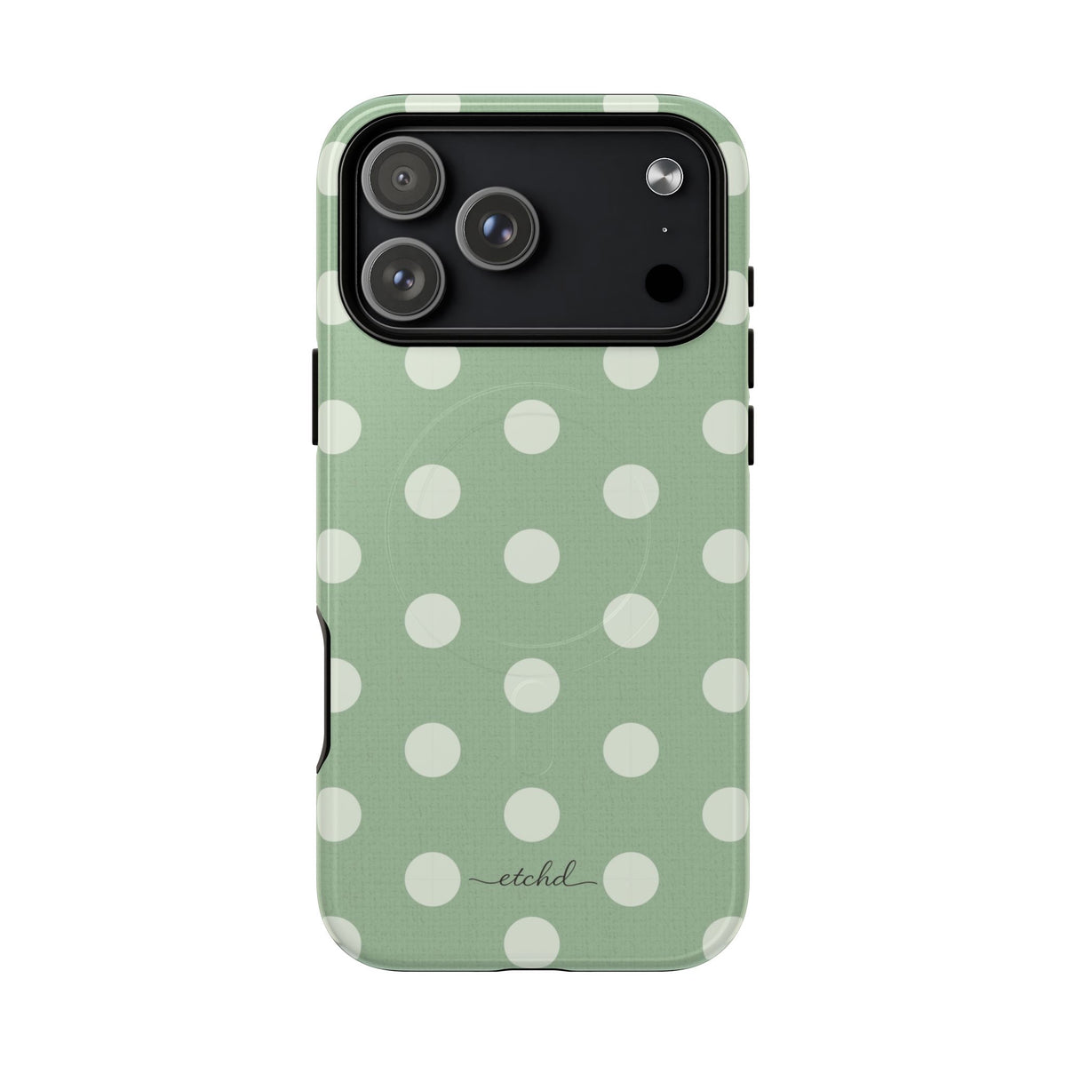 Cream & Sage Polka Dot Magnetic Phone Case by etchd, view 31