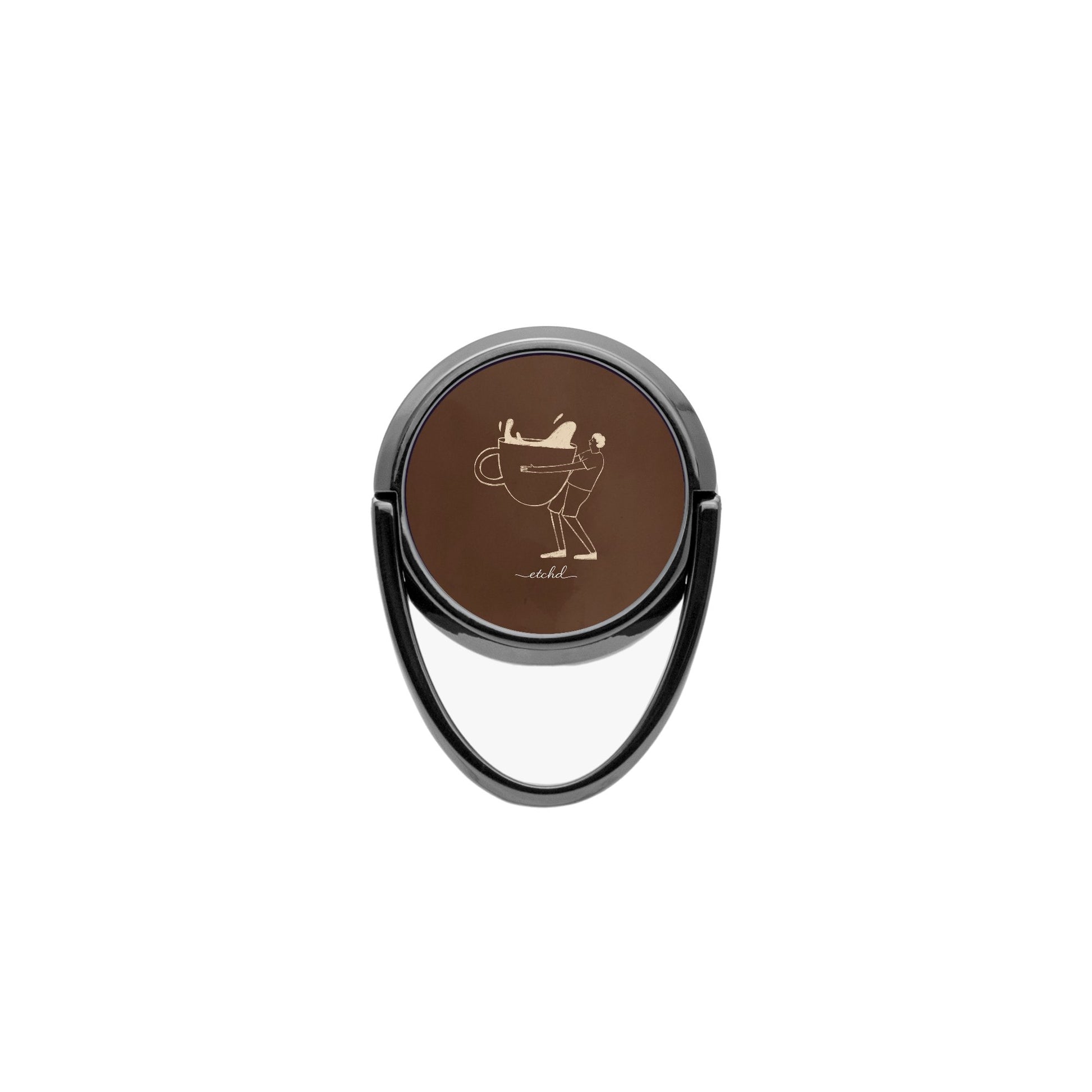 Gentlemen Espresso Phone Ring Holder by etchd, view 4