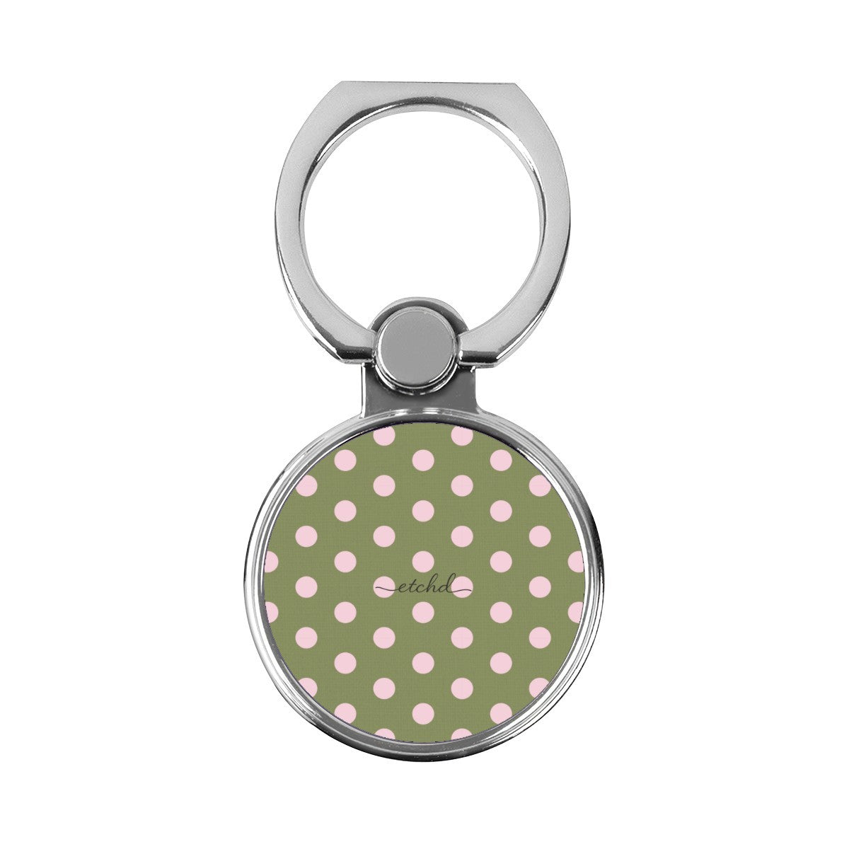 Pink & Green Polka Dot Classic Ring Holder by etchd