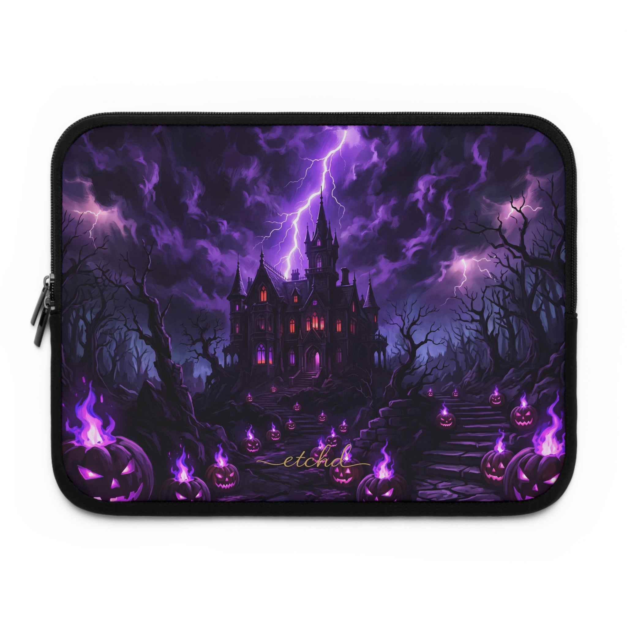 Violet Haunt Laptop Sleeve by etchd