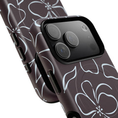 Plum & Blue Floral Magnetic Phone Case by etchd, view 100