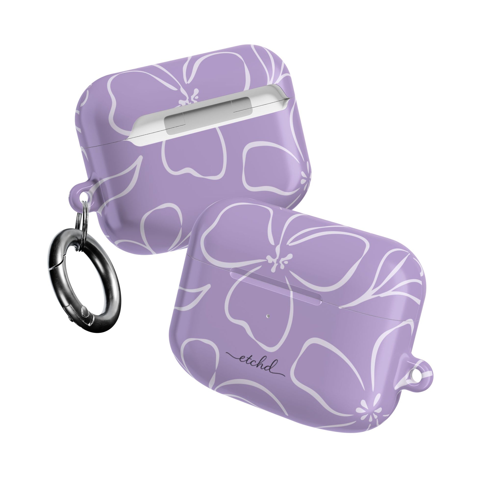 Lilac & Cream Floral AirPod Case by etchd, view 10