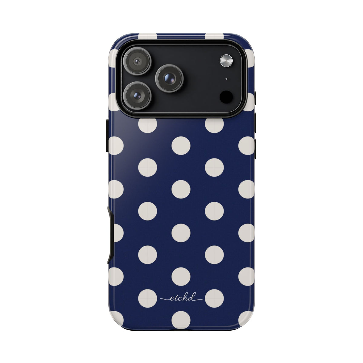 Cream & Navy Polka Dot Phone Case by etchd, view 59
