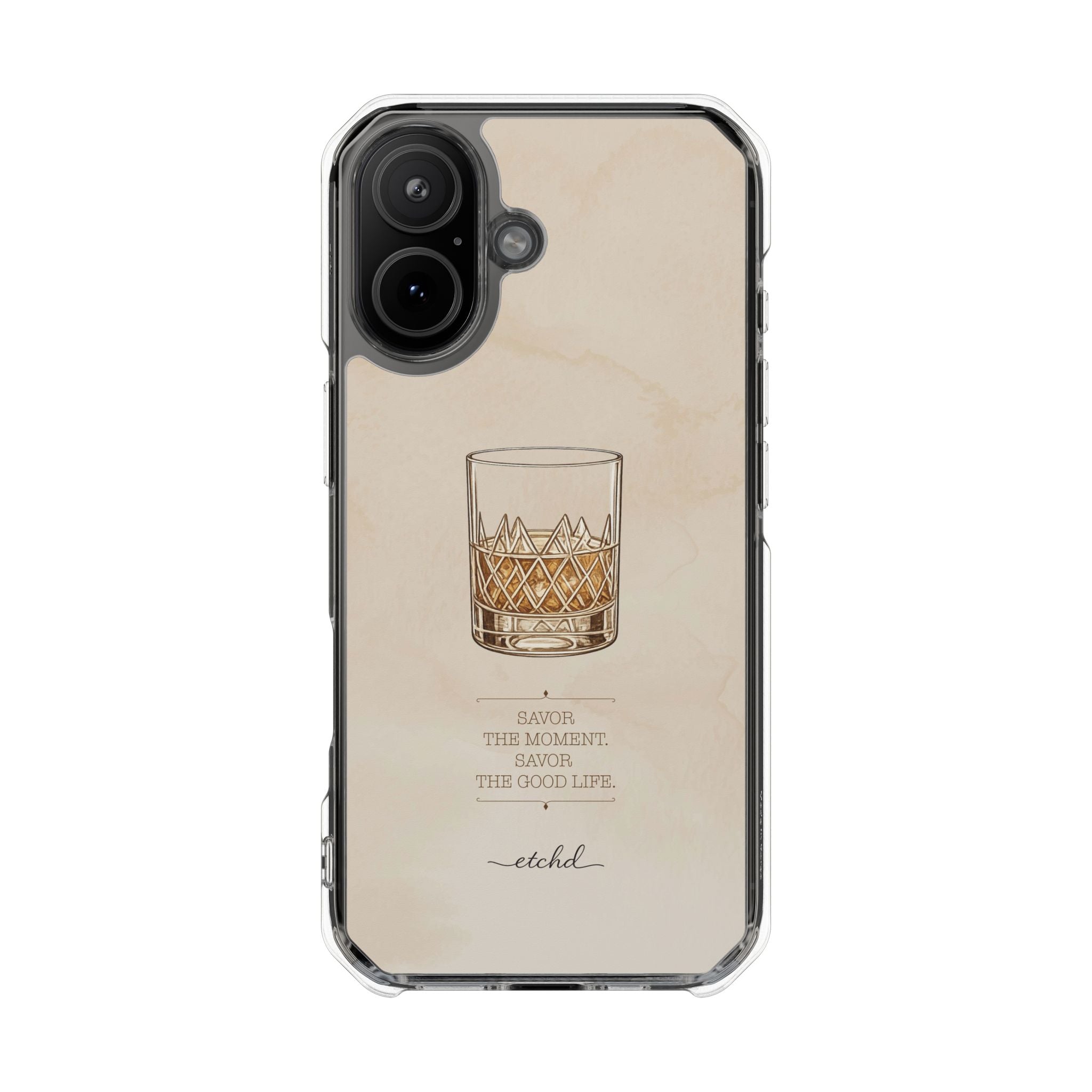 Savor the Moment Clear Magnetic Phone Case by etchd, view 13